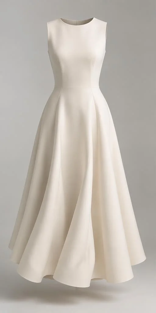 Sculptural dress — illustrative concept, not a product for sale