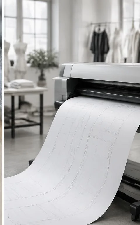 Large format printer producing sewing pattern sheets